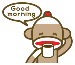 Mr Sock Monkey's happy life sticker #6380107