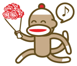 Mr Sock Monkey's happy life sticker #6380110
