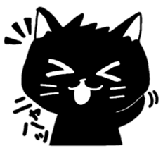 Black cat Nyanta sticker #6384364