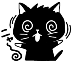 Black cat Nyanta sticker #6384367