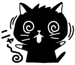 Black cat Nyanta sticker #6384367