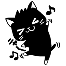 Black cat Nyanta sticker #6384369