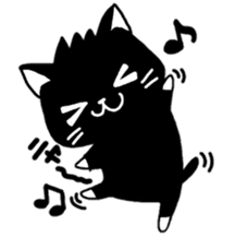 Black cat Nyanta sticker #6384369