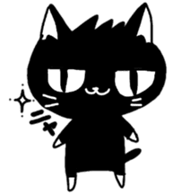 Black cat Nyanta sticker #6384373