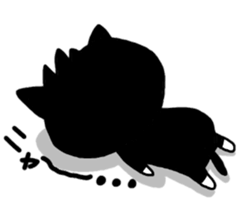 Black cat Nyanta sticker #6384390