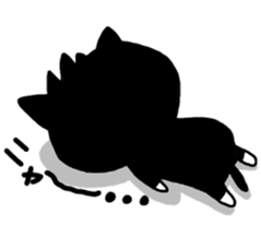 Black cat Nyanta sticker #6384390