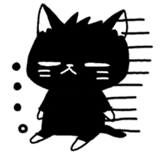 Black cat Nyanta sticker #6384391