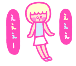 too much blush girl sticker #6384526