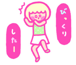 too much blush girl sticker #6384527