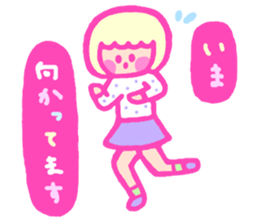 too much blush girl sticker #6384529