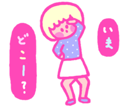 too much blush girl sticker #6384531