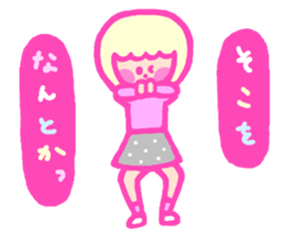 too much blush girl sticker #6384538