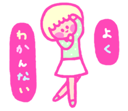 too much blush girl sticker #6384544