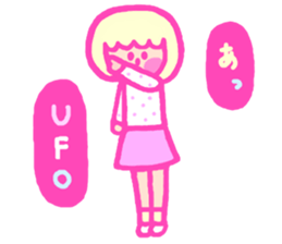 too much blush girl sticker #6384547