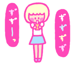 too much blush girl sticker #6384553