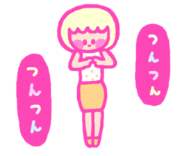 too much blush girl sticker #6384555