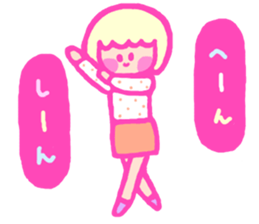 too much blush girl sticker #6384558