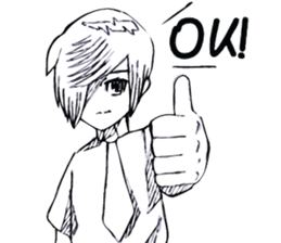 Cartoon Boy anime drawing sticker #6384801