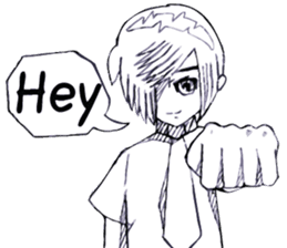 Cartoon Boy anime drawing sticker #6384803
