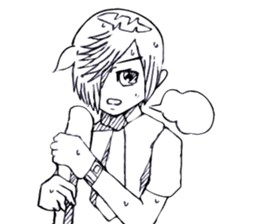 Cartoon Boy anime drawing sticker #6384813
