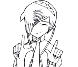 Cartoon Boy anime drawing sticker #6384818
