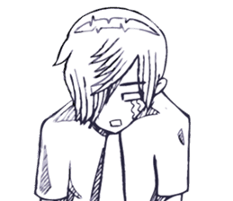 Cartoon Boy anime drawing sticker #6384824