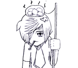 Cartoon Boy anime drawing sticker #6384826