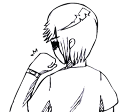 Cartoon Boy anime drawing sticker #6384829