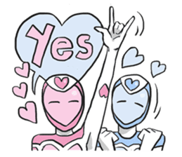 AsB - Kokoro 7 Heart Ranger (Love Pink) sticker #6385072