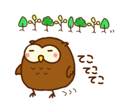 Owl in a forest sticker #6385199