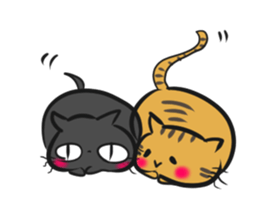 Quirky dog and cat sticker #6385324