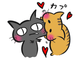 Quirky dog and cat sticker #6385328