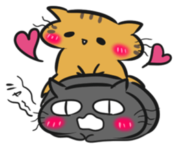 Quirky dog and cat sticker #6385333