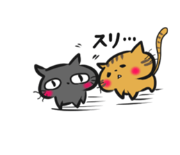 Quirky dog and cat sticker #6385350