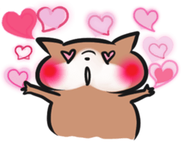 Quirky dog and cat sticker #6385358