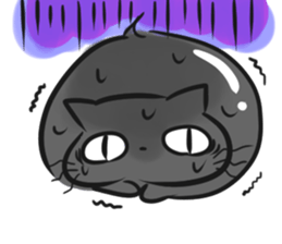 Quirky dog and cat sticker #6385359