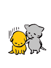 dog  and  cat sticker #6387636