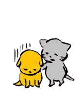 dog  and  cat sticker #6387636