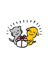 dog  and  cat sticker #6387637