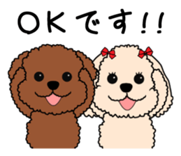 Mogu and Marco of toy poodles(Honorific) sticker #6388888