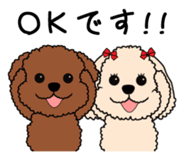 Mogu and Marco of toy poodles(Honorific) sticker #6388888