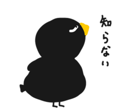 black bird hiyoko sticker #6390367