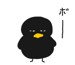 black bird hiyoko sticker #6390371