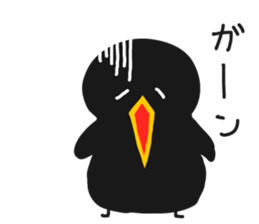black bird hiyoko sticker #6390372