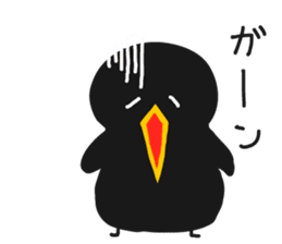 black bird hiyoko sticker #6390372