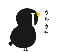 black bird hiyoko sticker #6390373