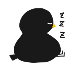 black bird hiyoko sticker #6390375