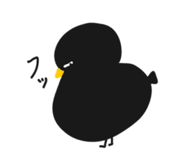 black bird hiyoko sticker #6390381