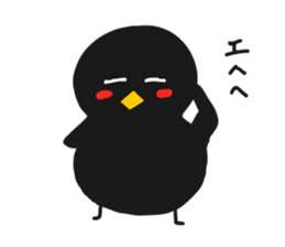 black bird hiyoko sticker #6390382