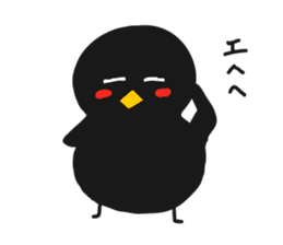 black bird hiyoko sticker #6390382